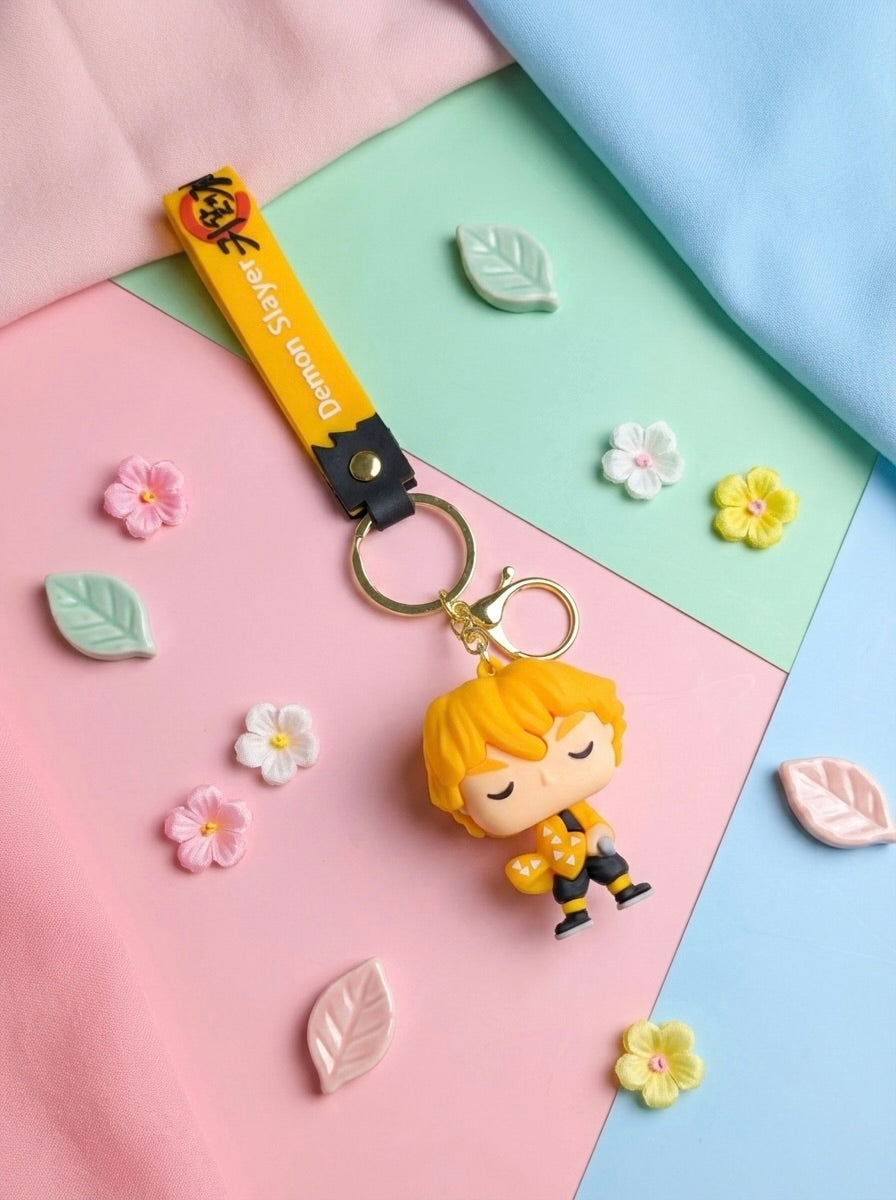 Zenitsu 3D Silicone Keychain — Action Nook Demon Slayer Anime Accessory
