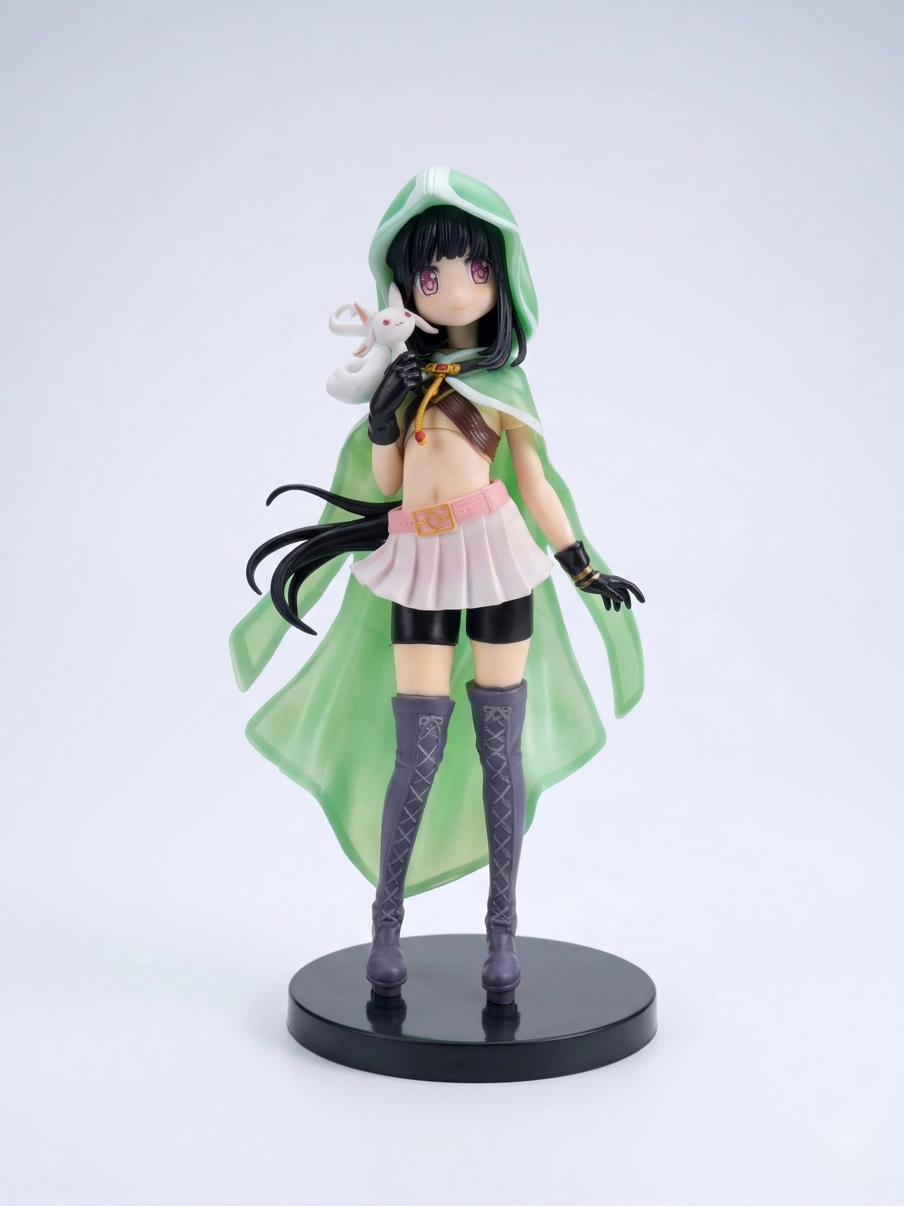 Cute anime girl figure with green cloak and companion – collectible ActionNook India