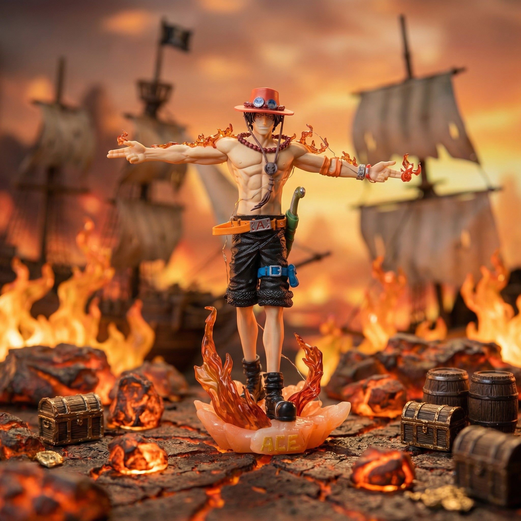 Portgas D Ace LED Action Figure 28cm – Buy Online India @ ₹1249