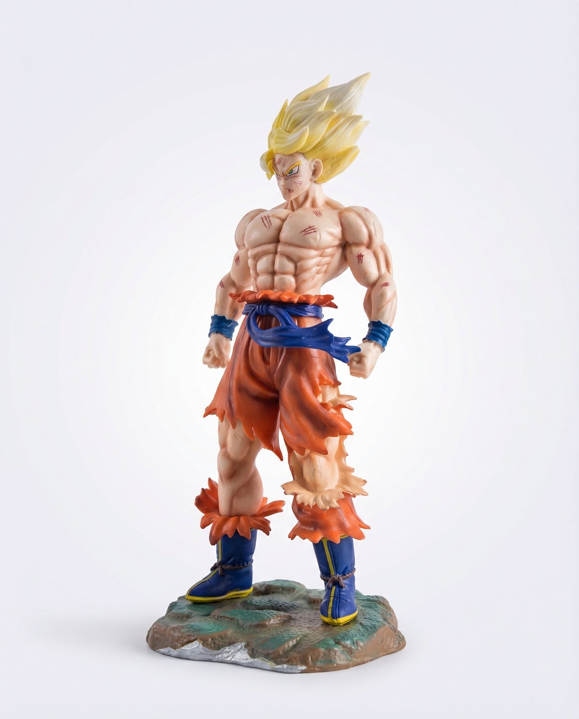Super Saiyan Warrior Figure 23cm | Battle Damage Anime Statue | Action Nook