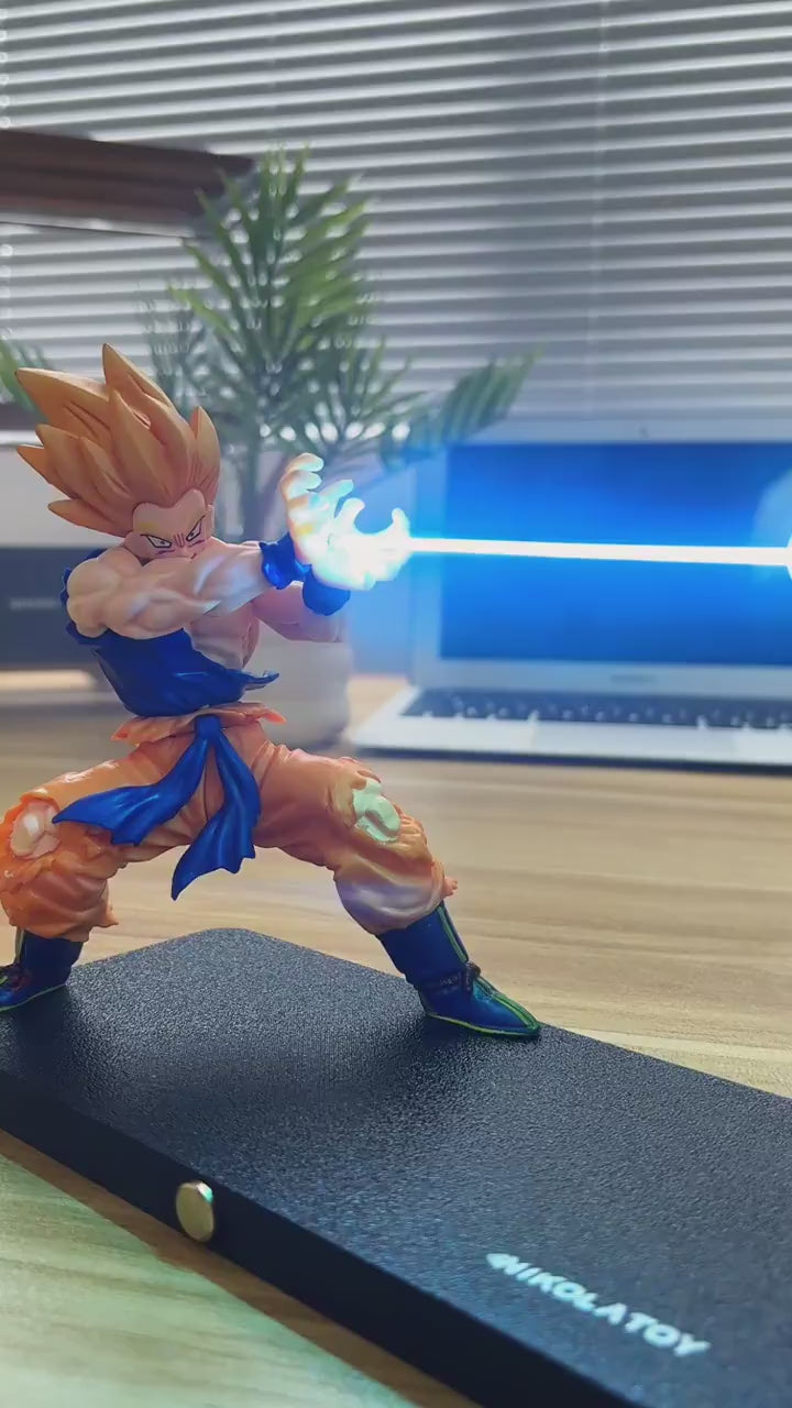 Dragon Ball Z – Super Saiyan Goku Kamehameha Action Figure With LED Light Magnetic Rope & Type-C Charging